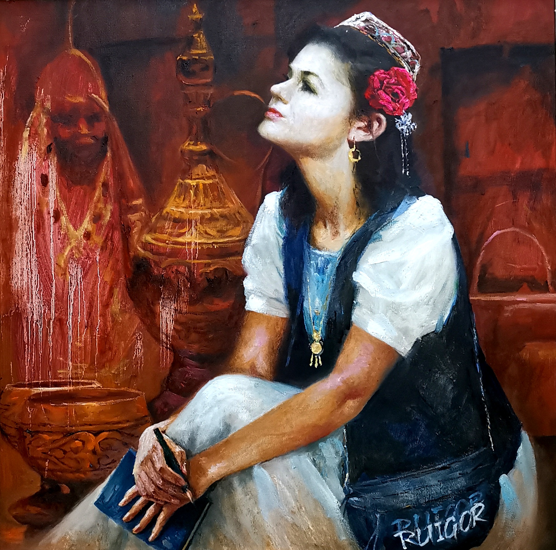 《瞭望笔记》油画  70×70cm.jpg